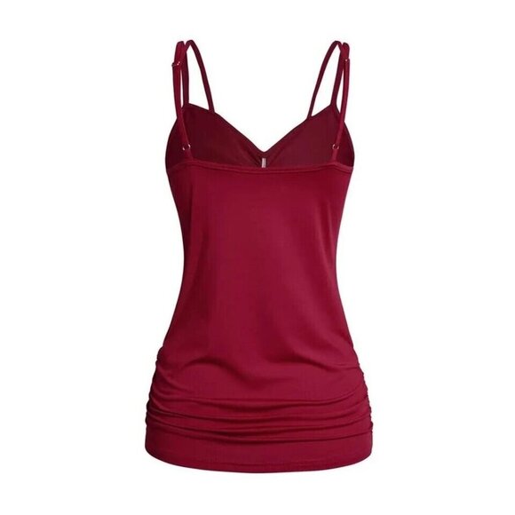 Dressfo, polyester strap blouse, red, for women, Size S, NWT - Picture 6 of 10